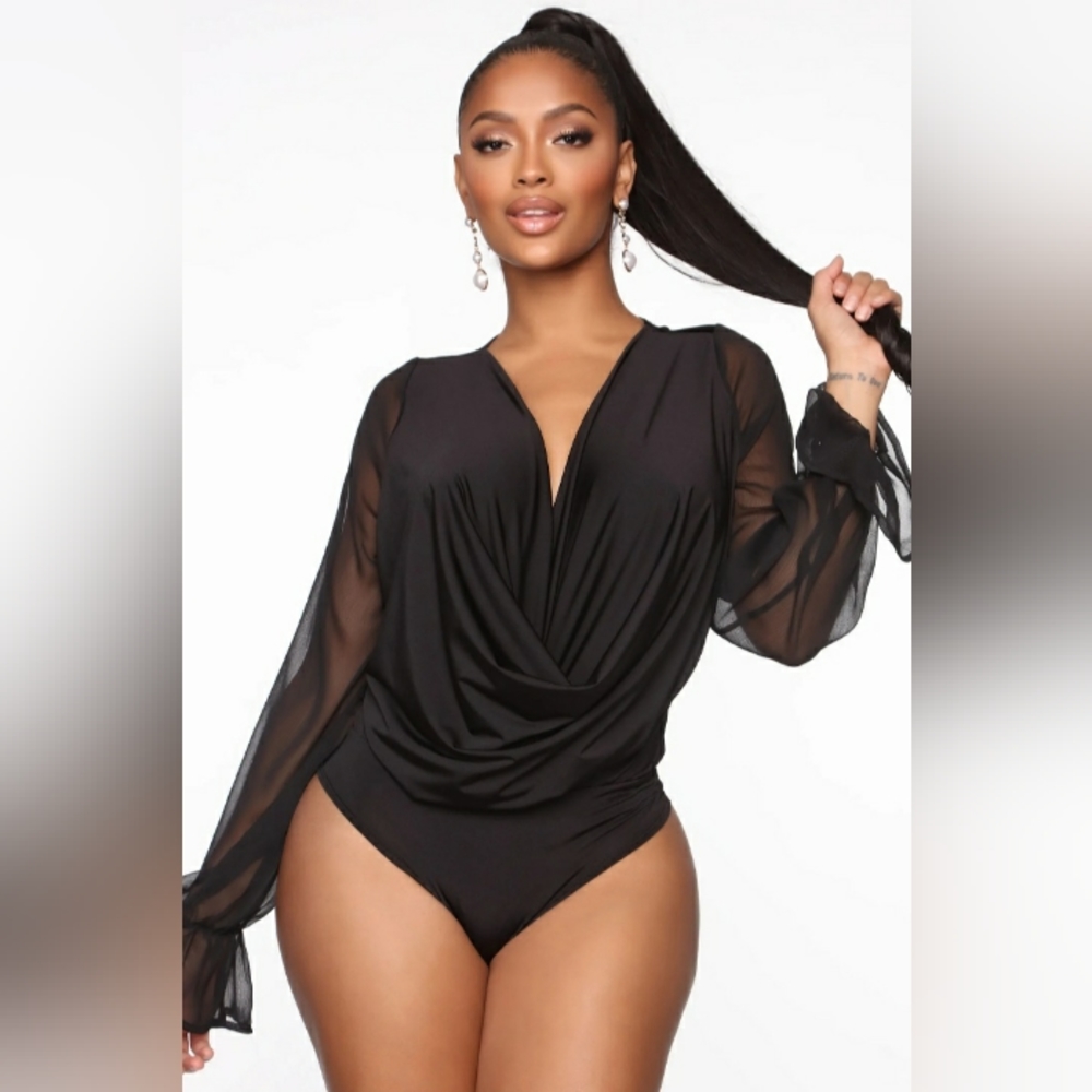 XL Anything Could Draped Bodysuit